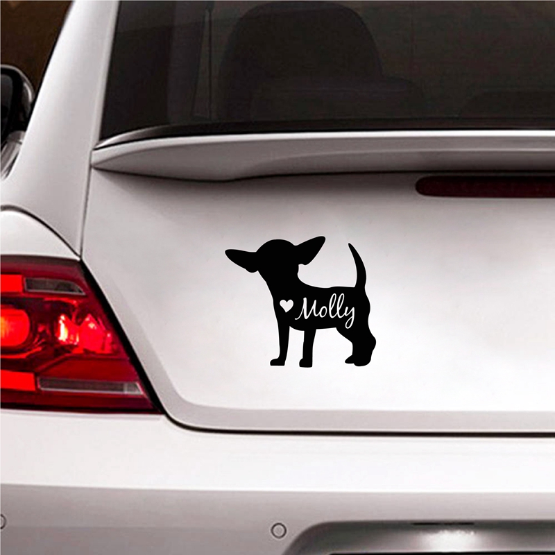 Laptop Accessories Name - Stiker Chihuahua Lucu Nama Anjing Pribadi