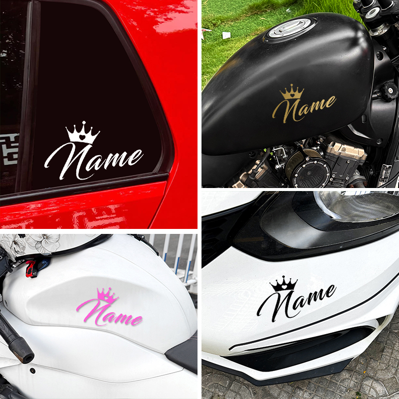 Laptop Accessories Name - Stiker Nama Mahkota Kustom, Stiker Vinyl