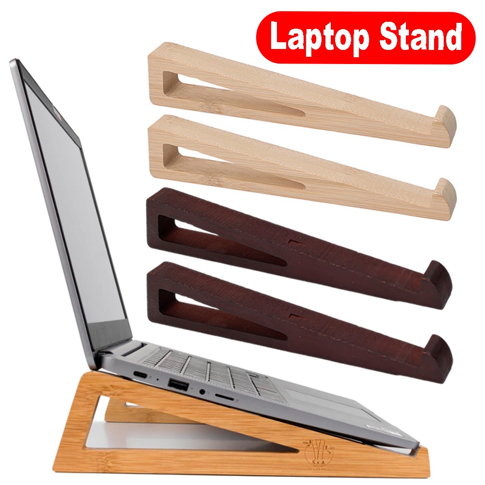 Laptop Accessories Design - Stand Laptop Kayu Lipat Portabel -