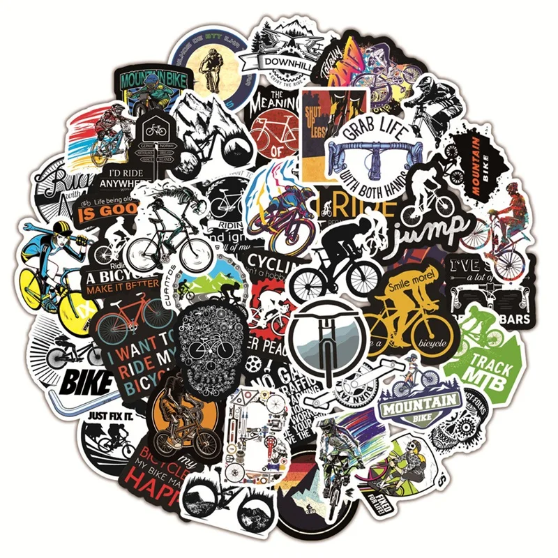 50 Buah Stiker Sepeda Gunung T - Laptop Accessories Cool ulasan dan harga