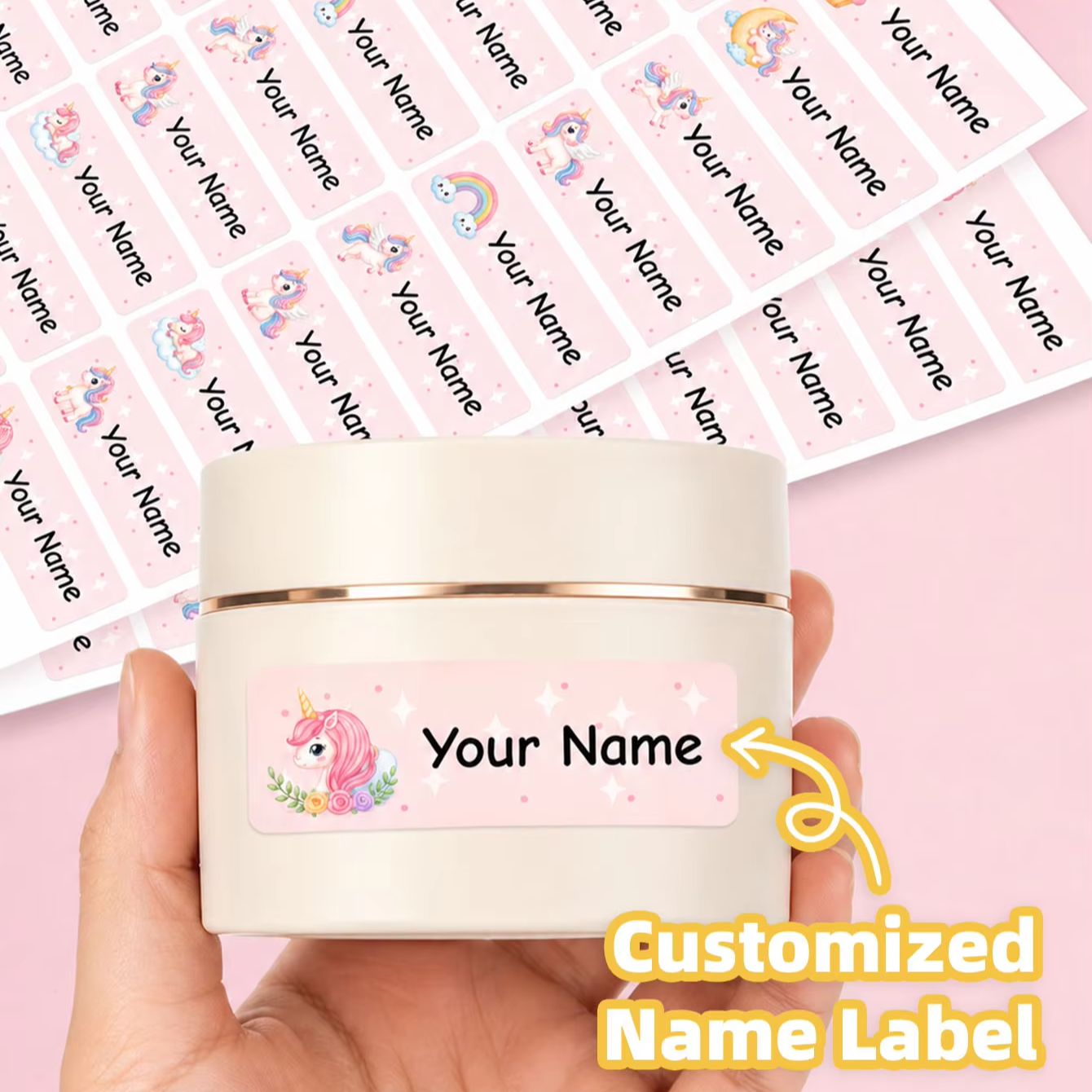 1-300PCS Stiker Nama Tahan Air - Laptop Accessories Name ulasan dan harga