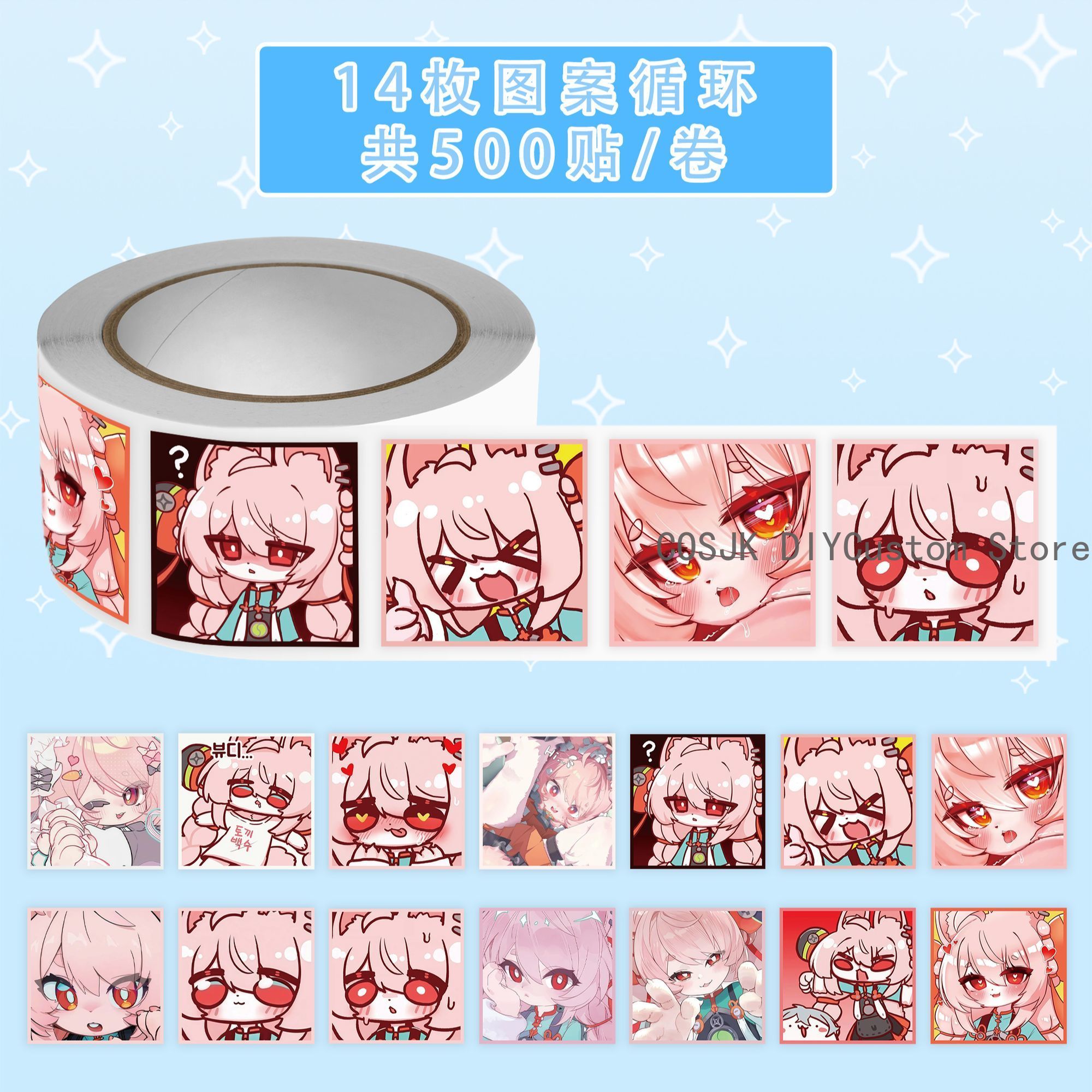 500Pc/Roll Stiker Anime Zenles - Laptop Accessories For Students ulasan dan harga